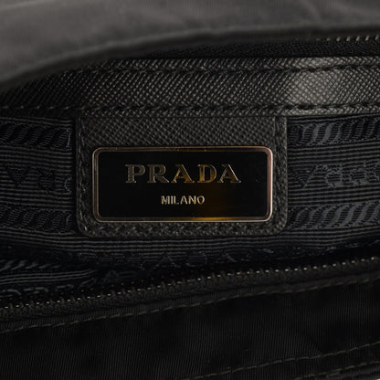 Prada Nylon Vela Flat Messenger Bag Black 7 of 11