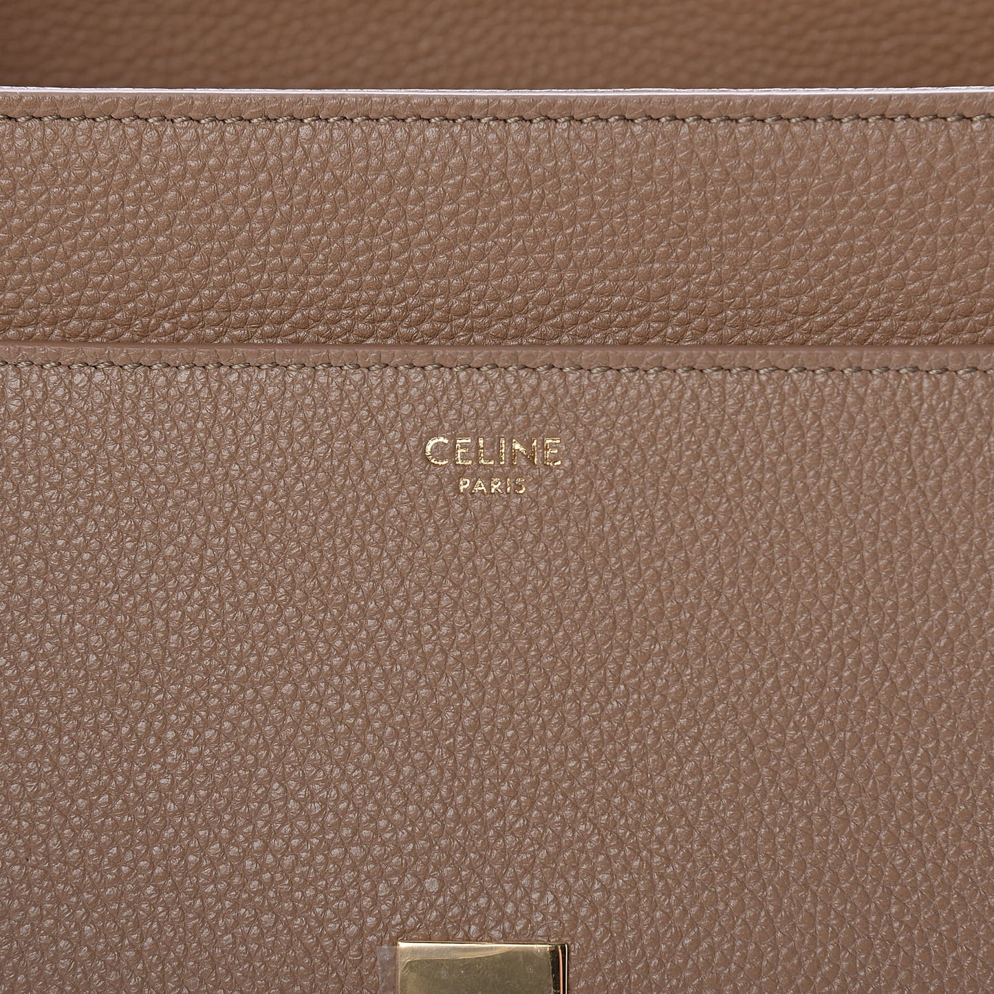 Grained Calfskin Classique 16 Top Handle Bag Beige