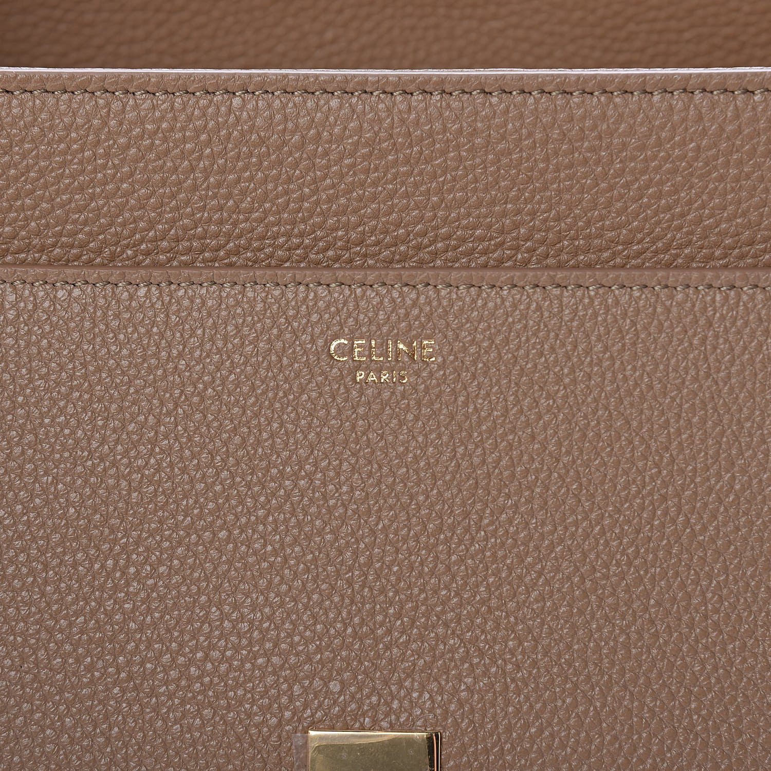 Celine Grained Calfskin Classique 16 Top Handle Bag Beige 6 of 11