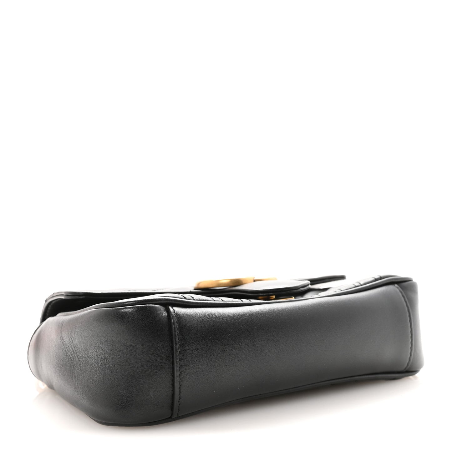 Calfskin Matelasse Mini GG Marmont Shoulder Bag Black