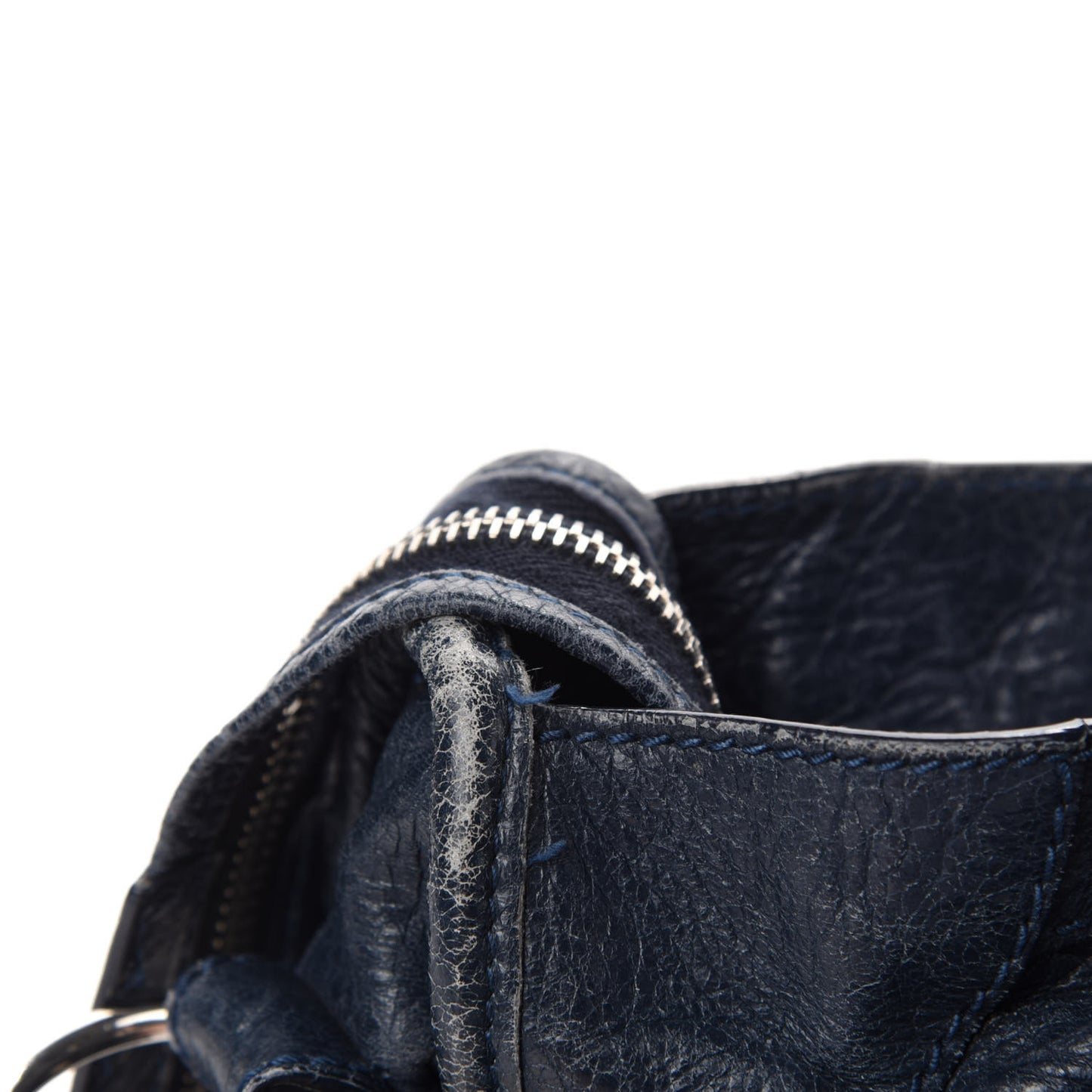 Agneau Giant 12 Silver Hardware City Bleu Obscur