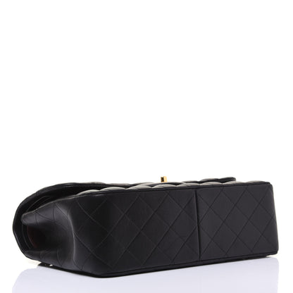 Chanel Lambskin Quilted Jumbo Double Flap Black 4 of 17