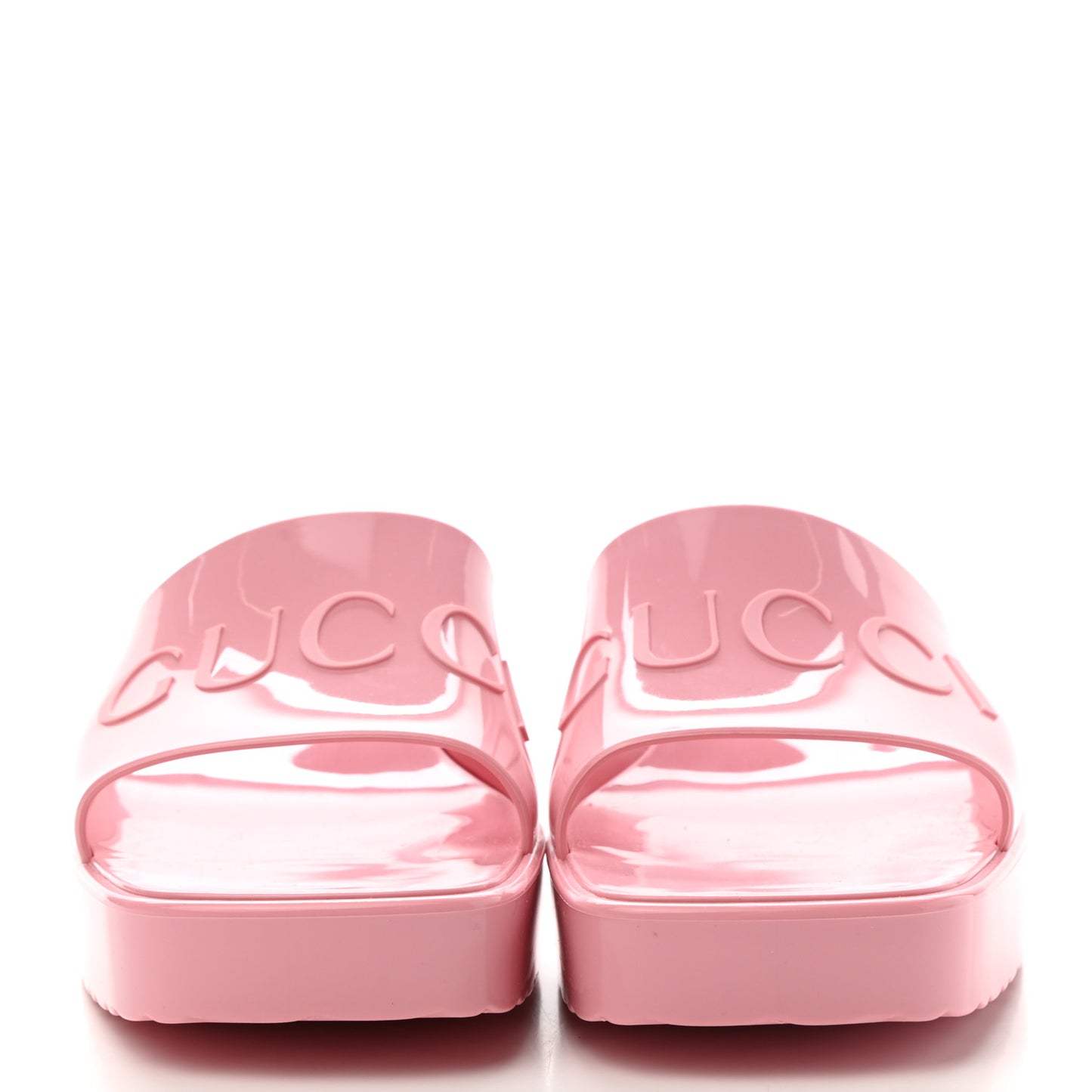 Rubber Gucci Logo Womens Platform 20/60mm Slide Sandals 40 Wild Rose
