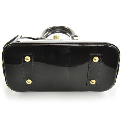 Louis Vuitton Vernis Rayures Alma BB Amarante 3 of 8