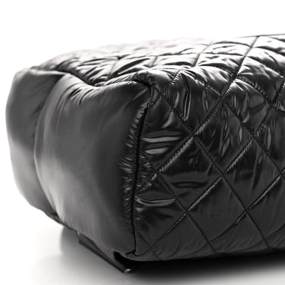 Chanel Nylon Quilted Coco Cocoon Backpack Black 8 of 9