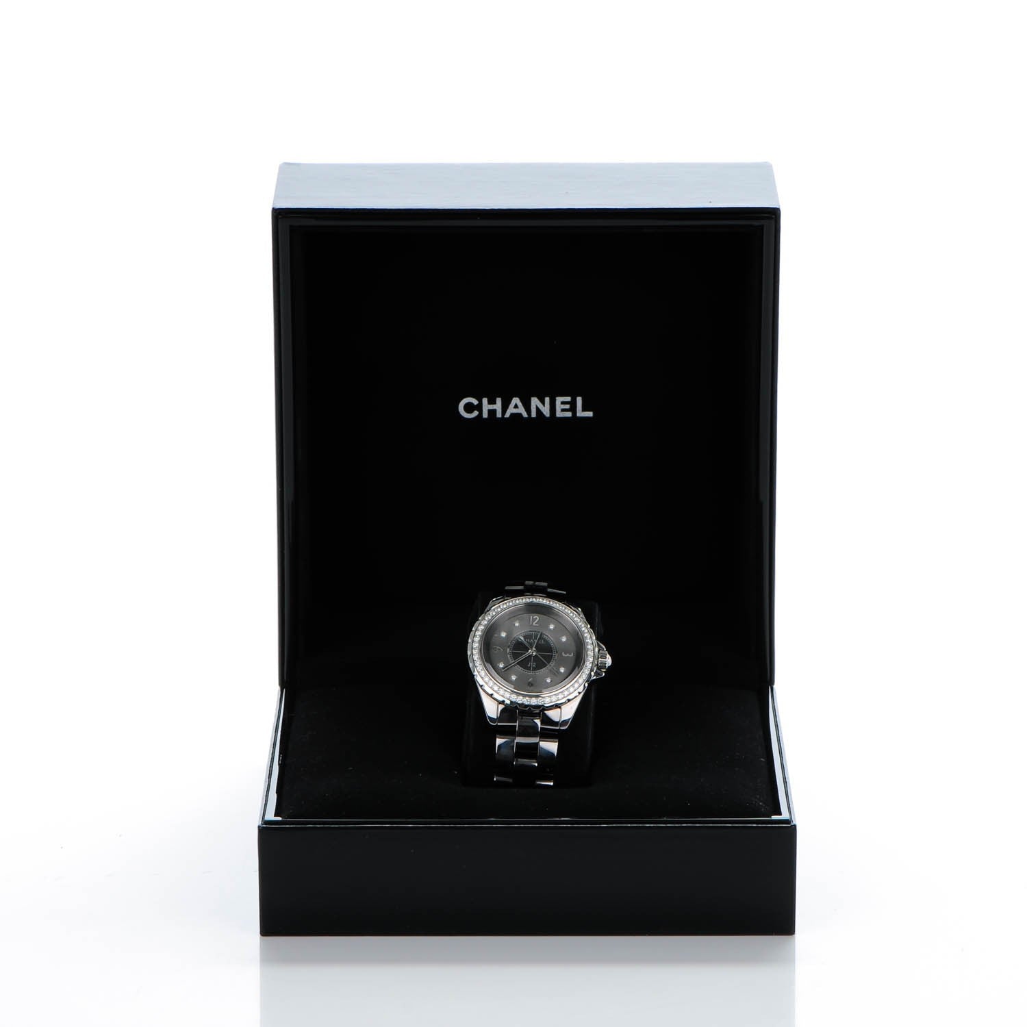 Chanel Titanium Ceramic Diamond Bezel 33mm J12 Quartz Watch 8 of 8