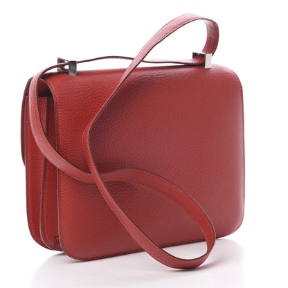 Hermes Chevre De Coromandel Constance 24 Rouge Casaque 3 of 9