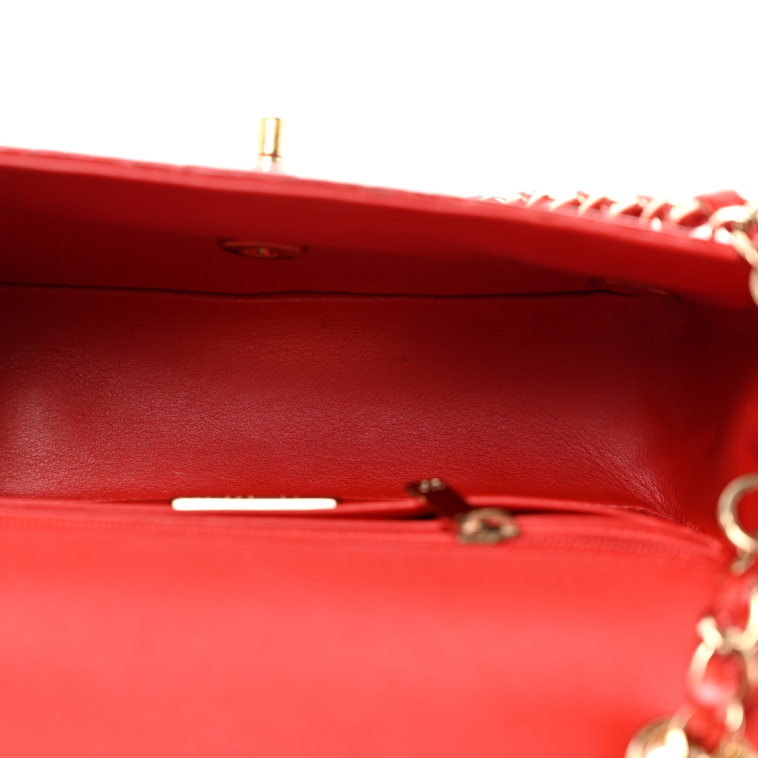 Chanel Snakeskin Mini Rectangular Flap Red 5 of 10