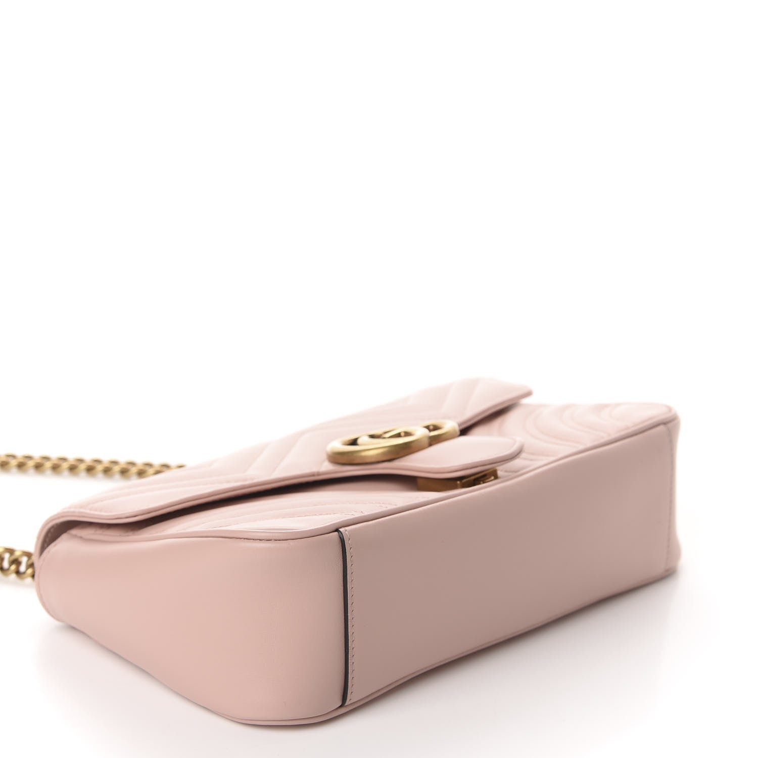 Gucci Calfskin Matelasse Small GG Marmont Shoulder Bag Perfect Pink 4 of 11