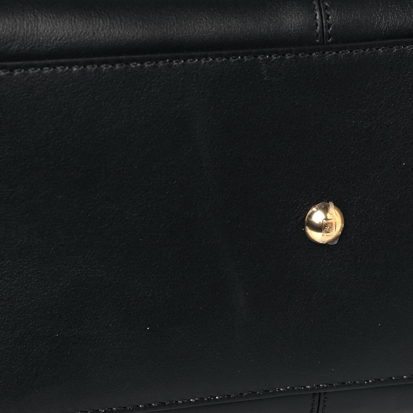 Vitello Seta Glazed Fabric FF 1974 Medium Peekaboo X-Lite Black Mogano Panna