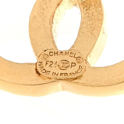 Chanel Metal Textured CC Earrings Gold 4 of 5