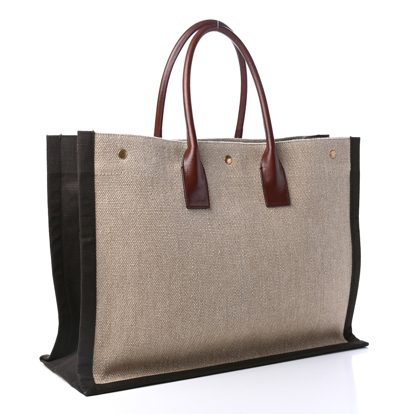 Linen Calfskin Rive Gauche Tote Natural