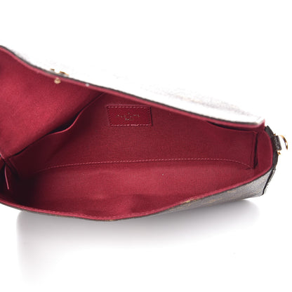 Louis Vuitton Monogram Pochette Felicie Chain Wallet Fuchsia 5 of 13