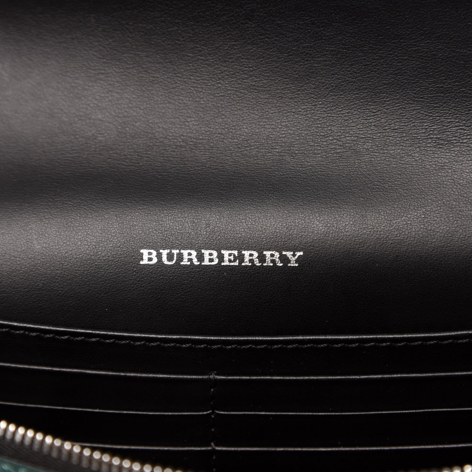 Burberry Canvas Tartan Mix Hampshire Wallet on Chain Green Multicolor 8 of 10