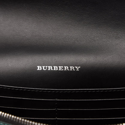 Burberry Canvas Tartan Mix Hampshire Wallet on Chain Green Multicolor 8 of 10