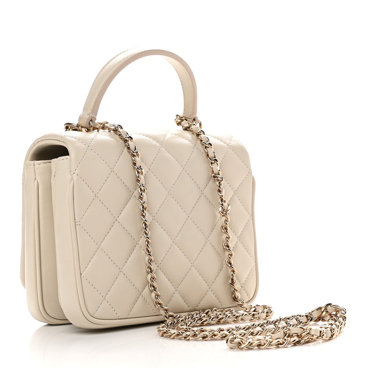 Lambskin Quilted Mini Citizen Chic Flap Ivory