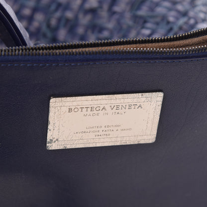 Bottega Veneta Chevre Intrecciato Fringe Netted Medium Cabat Tote Blue 8 of 21