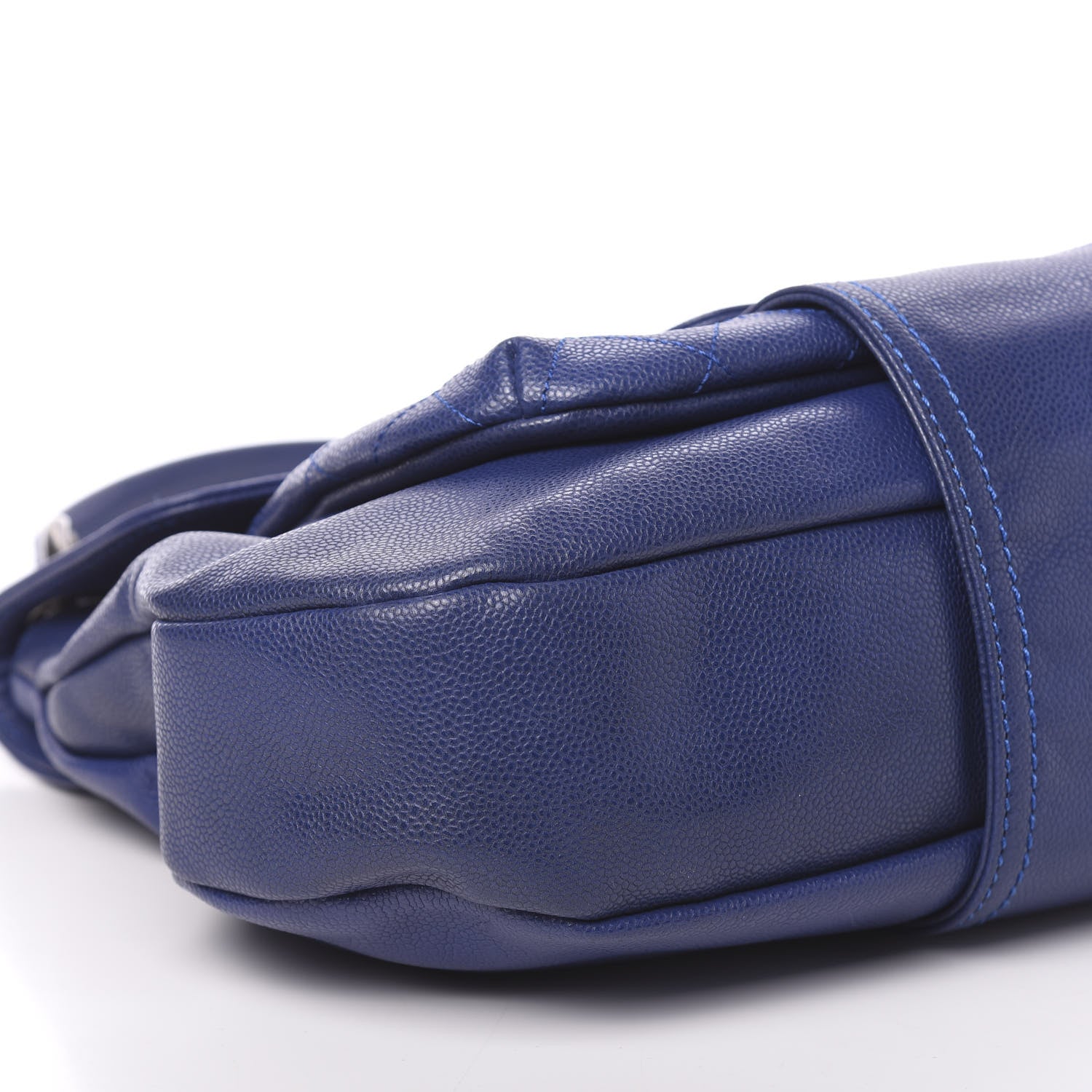 Chanel Glazed Caviar Coco Rider Flap Hobo Navy Blue 9 of 10