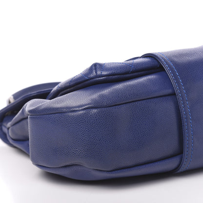 Chanel Glazed Caviar Coco Rider Flap Hobo Navy Blue 9 of 10