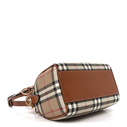 Burberry Vintage Check Mini Bowling Bag Briar Brown 4 of 10