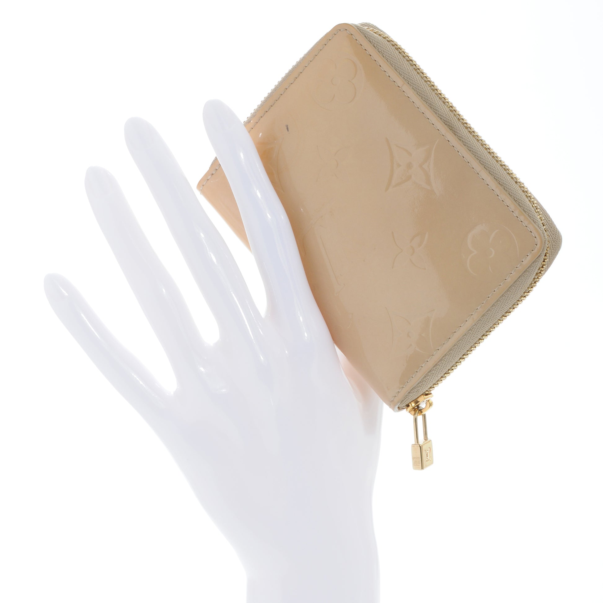 Louis Vuitton Vernis Broome Zip Wallet Beige 2 of 6