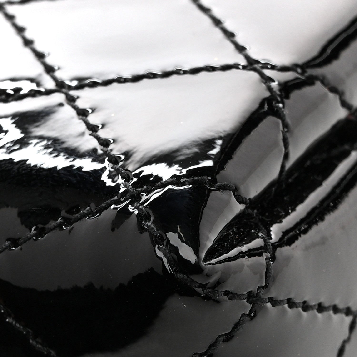Saint Laurent Patent Quilted Gaby Zipped Pouch Black 13 of 14