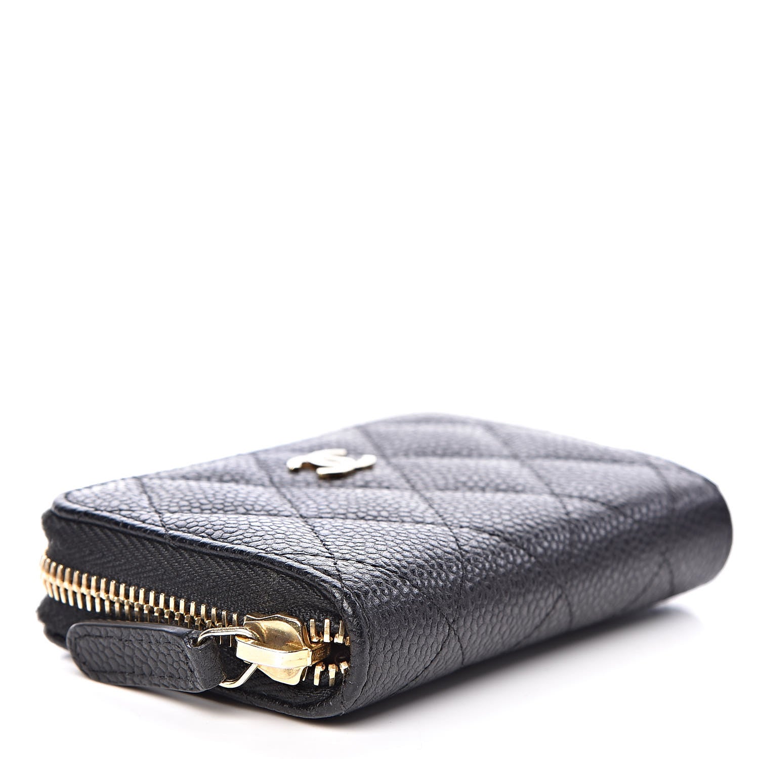 Chanel Caviar Quilted Zip Coin Purse Black 4 of 8