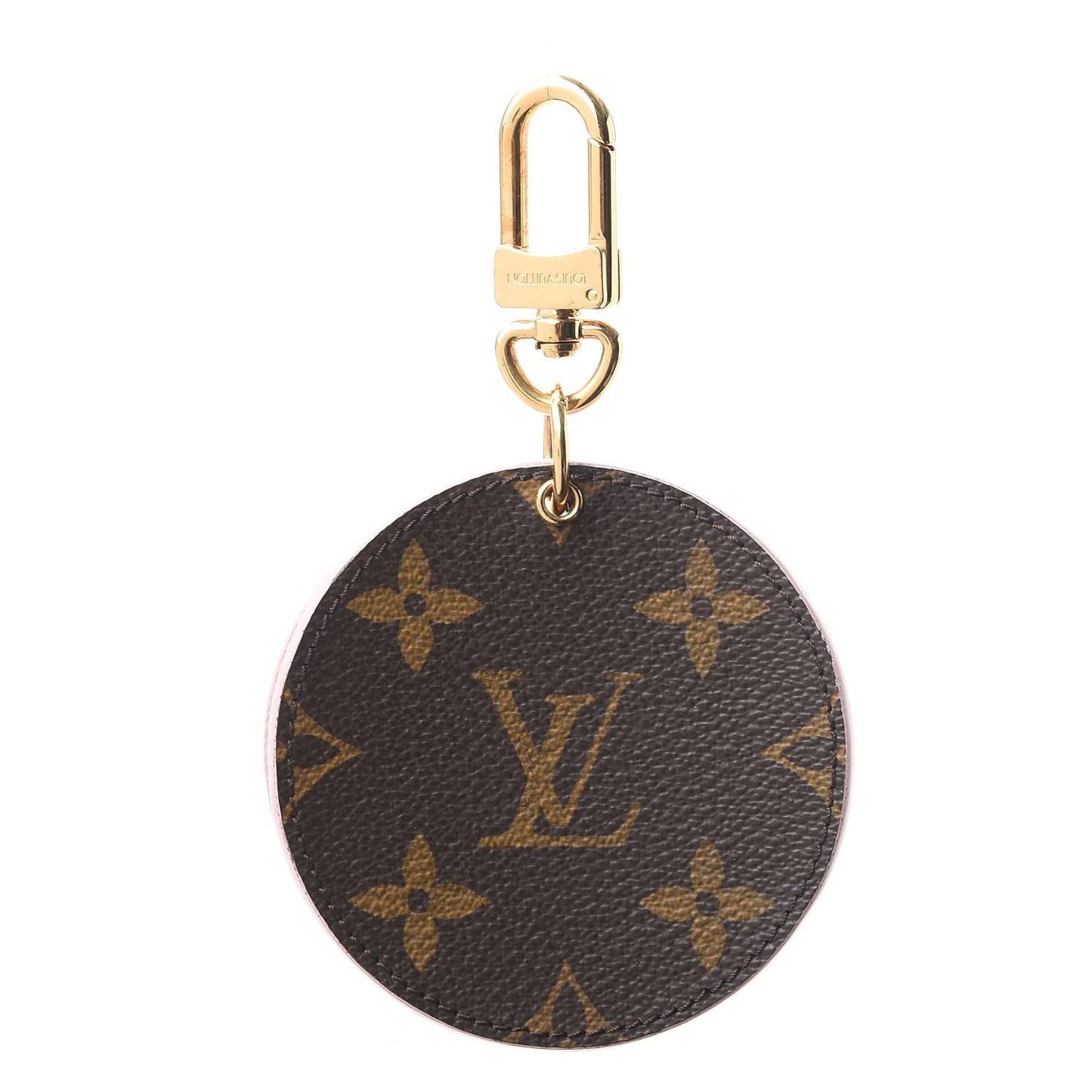 Monogram LV Mirror Bag Charm Key Holder Rose Ballerine