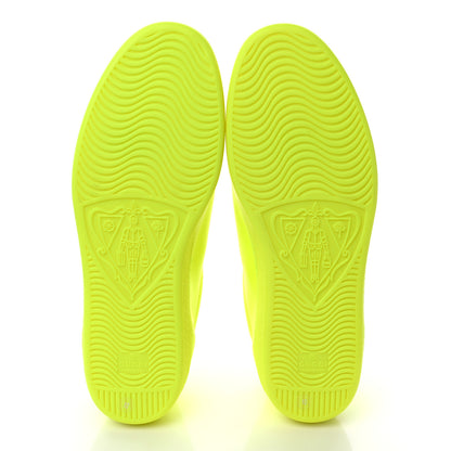Gucci Capri Fluo Calfskin Interlocking G Perforated Mens Ace Sneakers 10 Yellow Fluo 6 of 9