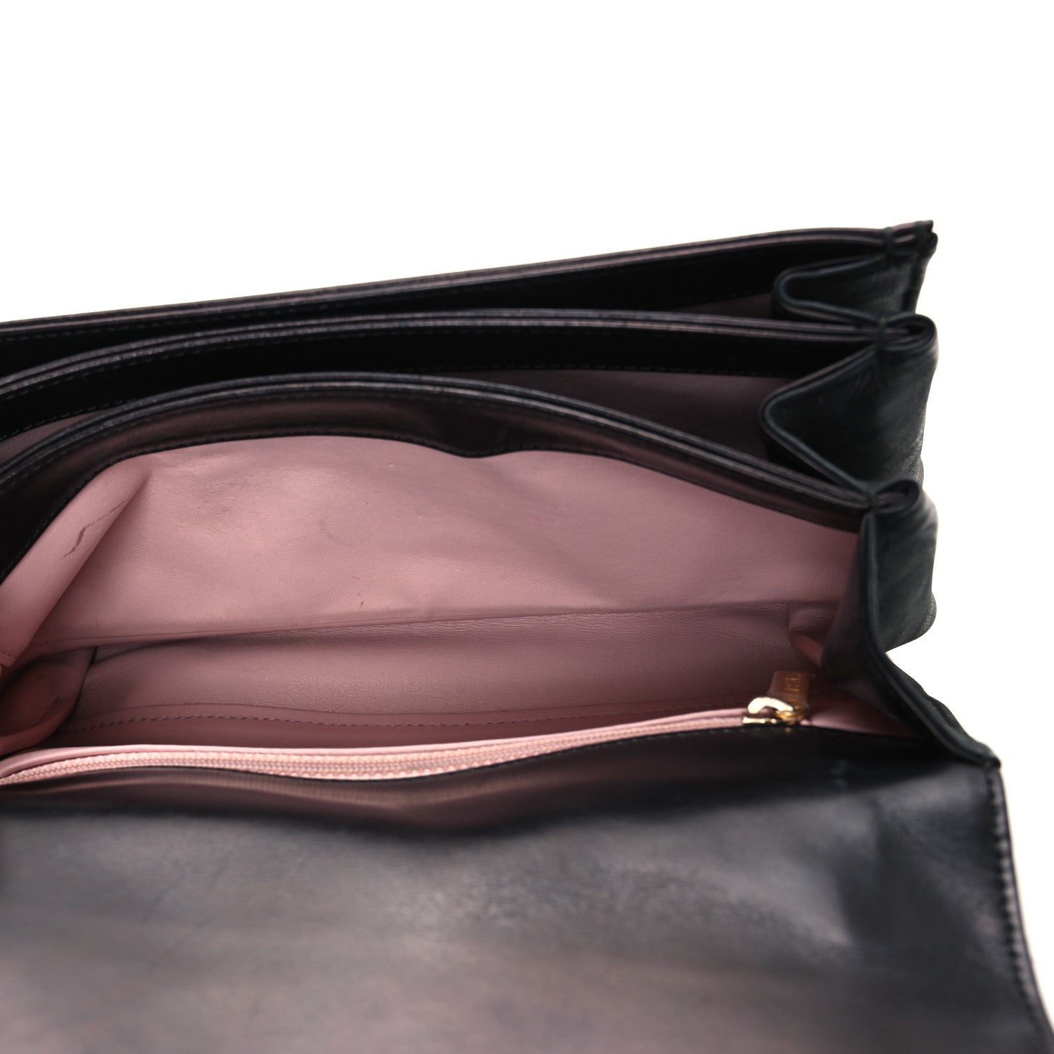 Chanel Glazed Calfskin Quilted Small Straight Lined Flap Black 5 of 13
