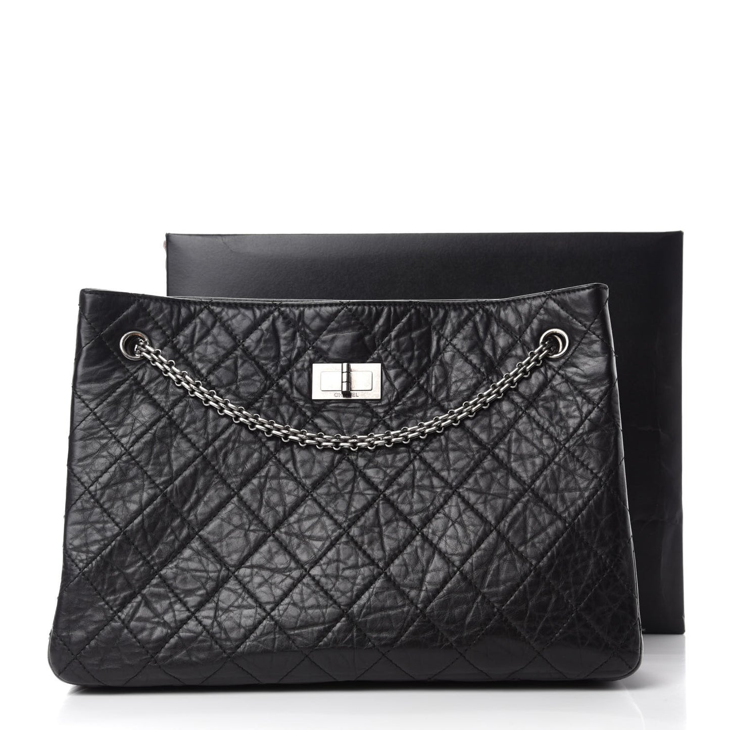 Aged Calfskin Reissue 2.55 Tote Black