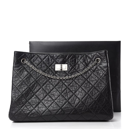 Chanel Aged Calfskin Reissue 2.55 Tote Black 13 of 13