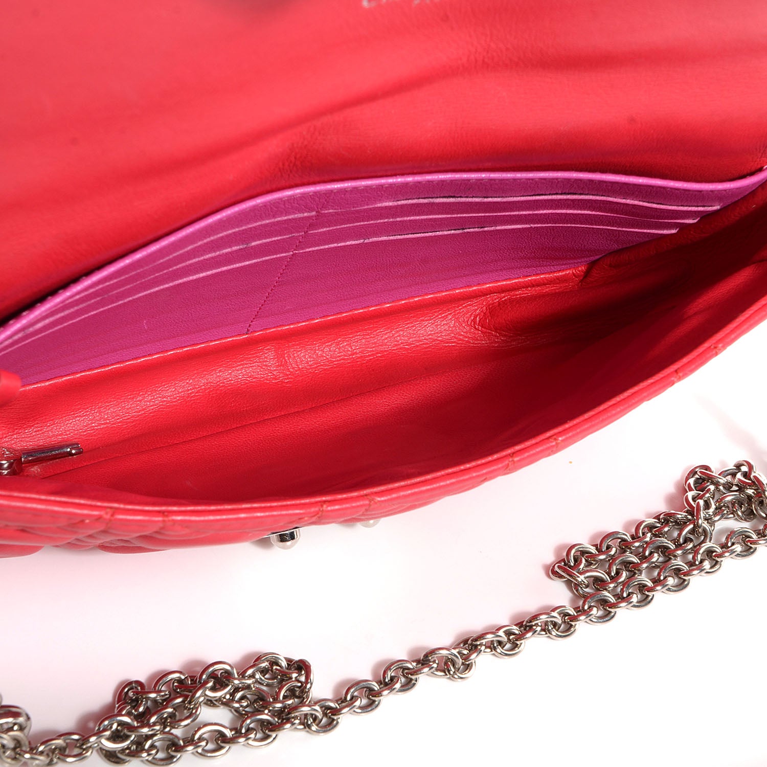 Christian Dior Lambskin Cannage Miss Dior Promenade Pouch Fuchsia 5 of 8