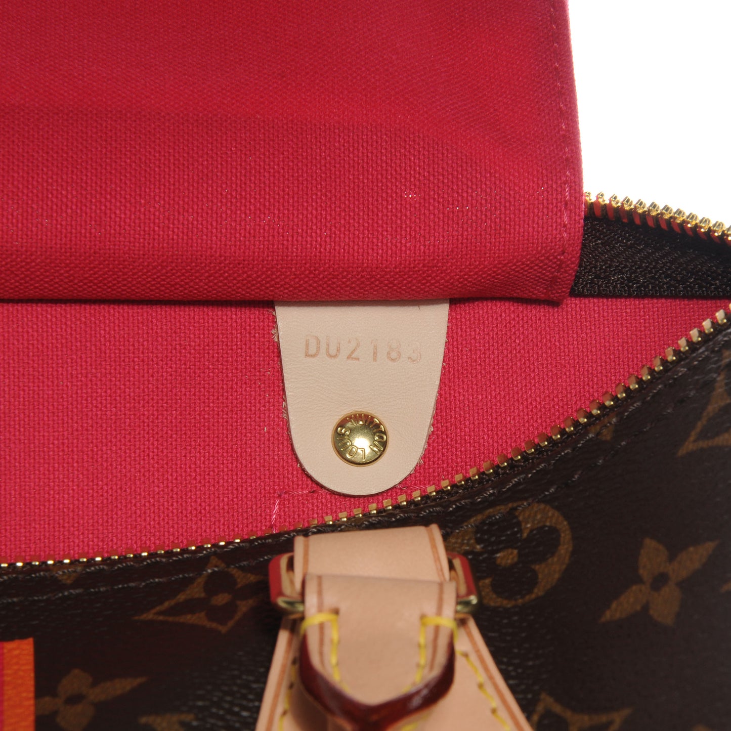 Mon Monogram Speedy Bandouliere 30 Fuchsia and Orange