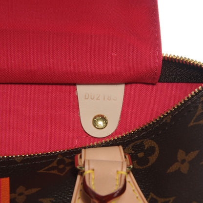 Louis Vuitton Mon Monogram Speedy Bandouliere 30 Fuchsia and Orange 6 of 8