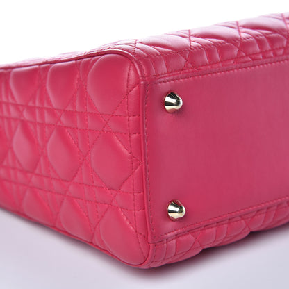 Christian Dior Lambskin Cannage Large Lady Dior Fuchsia 8 of 11