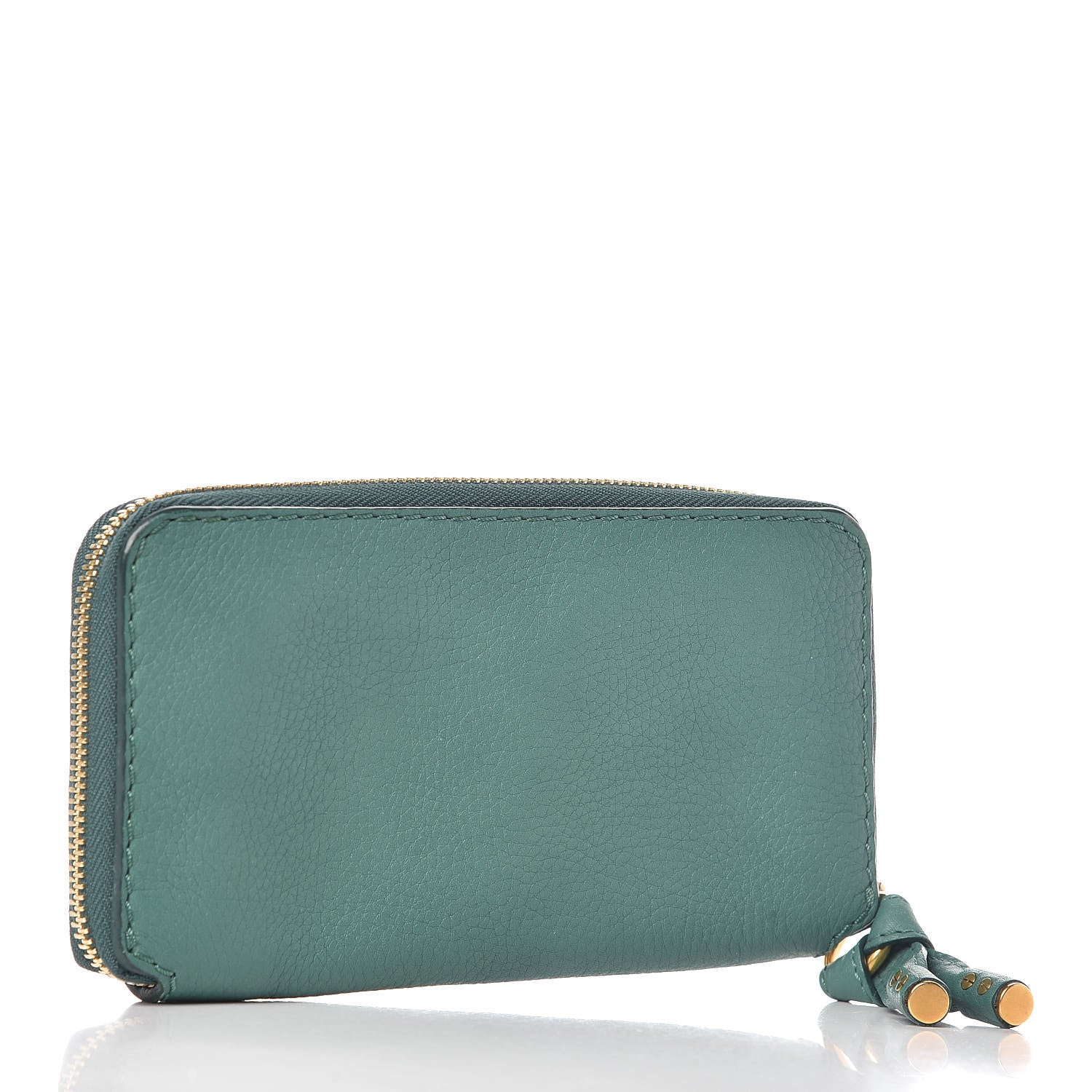 Chloe Grained Calfskin Marcie Long Zip Around Wallet Emerald 3 of 9