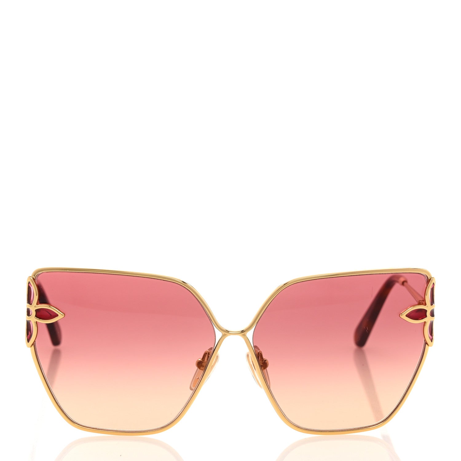 Louis Vuitton Metal Petal Sunglasses Z1628U Gradient Pink Monogram 2 of 7