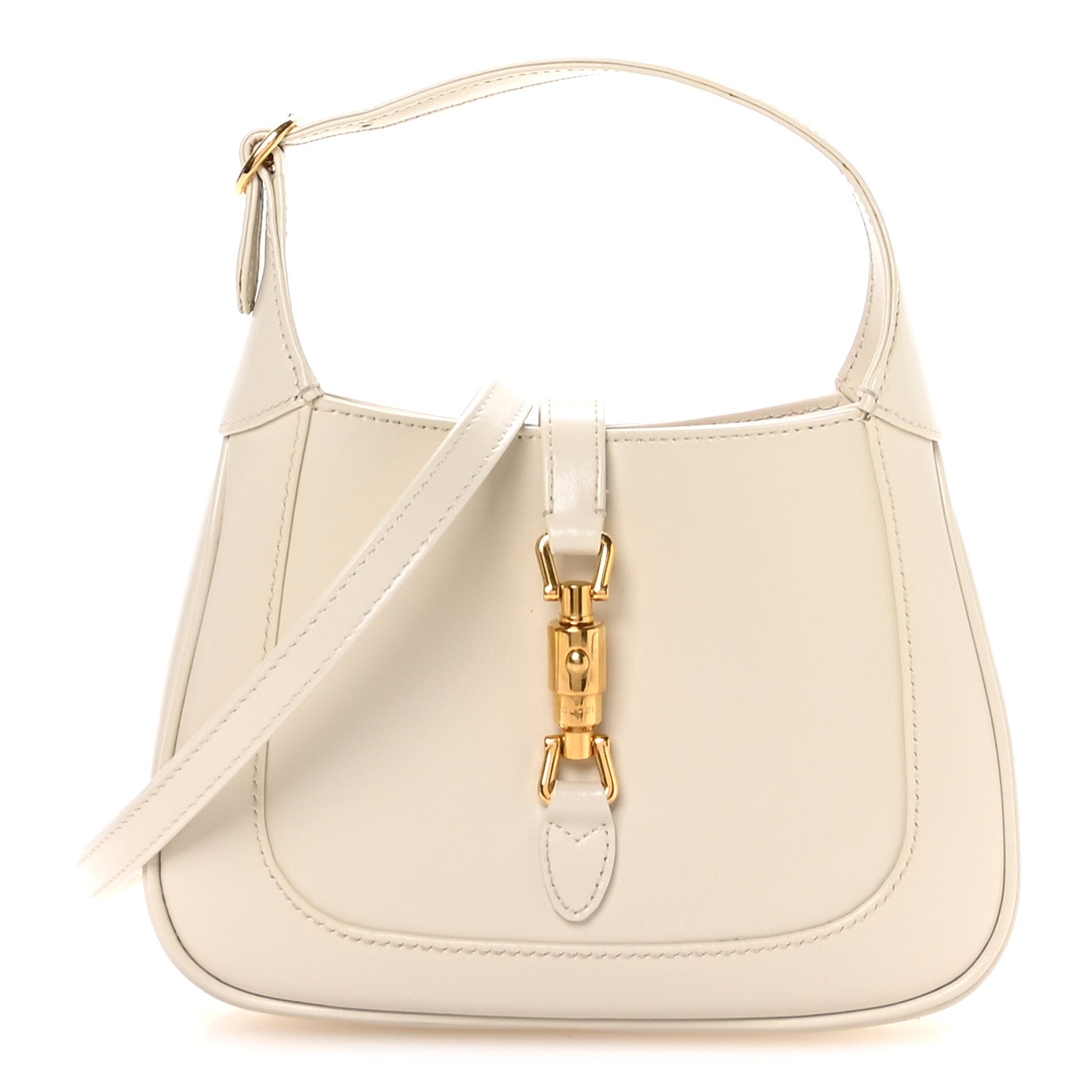 Gucci Boarded Dyana Lux Calfskin Mini Jackie 1961 Hobo Mystic White 1 of 11