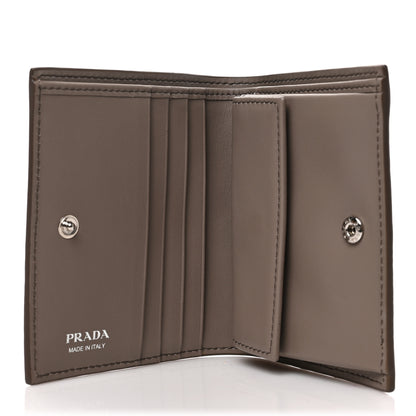Prada Vitello Daino Metal Compact Snap Bi-Fold Wallet Argilla 5 of 6