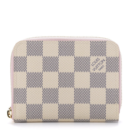 Louis Vuitton Damier Azur Zippy Coin Purse Rose Ballerine 1 of 7