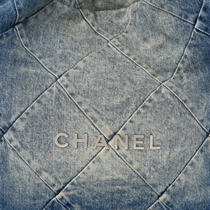 Chanel Denim Quilted Chanel 22 Blue 9 of 11