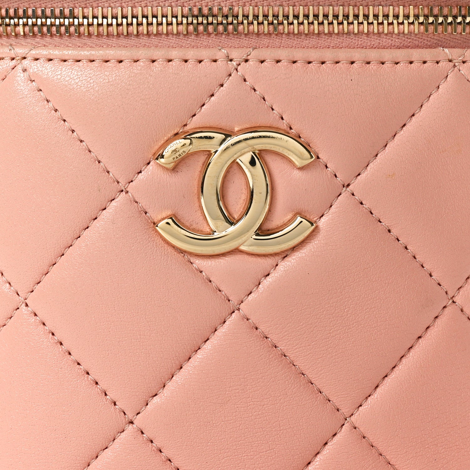 Chanel Lambskin Quilted Trendy Vanity Case Pink 8 of 10