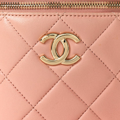 Chanel Lambskin Quilted Trendy Vanity Case Pink 8 of 10