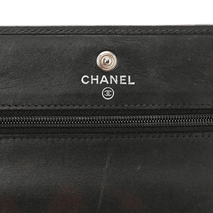Chanel Calfskin Quilted Cambon Wallet On Chain WOC Black 6 of 13