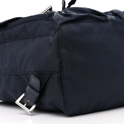 Prada Re-Nylon Saffiano Medium Backpack Blue Black 10 of 11