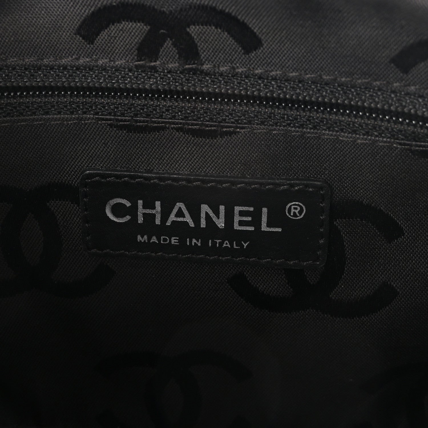 Chanel Calfskin Quilted Cambon Pochette Beige Black 6 of 11