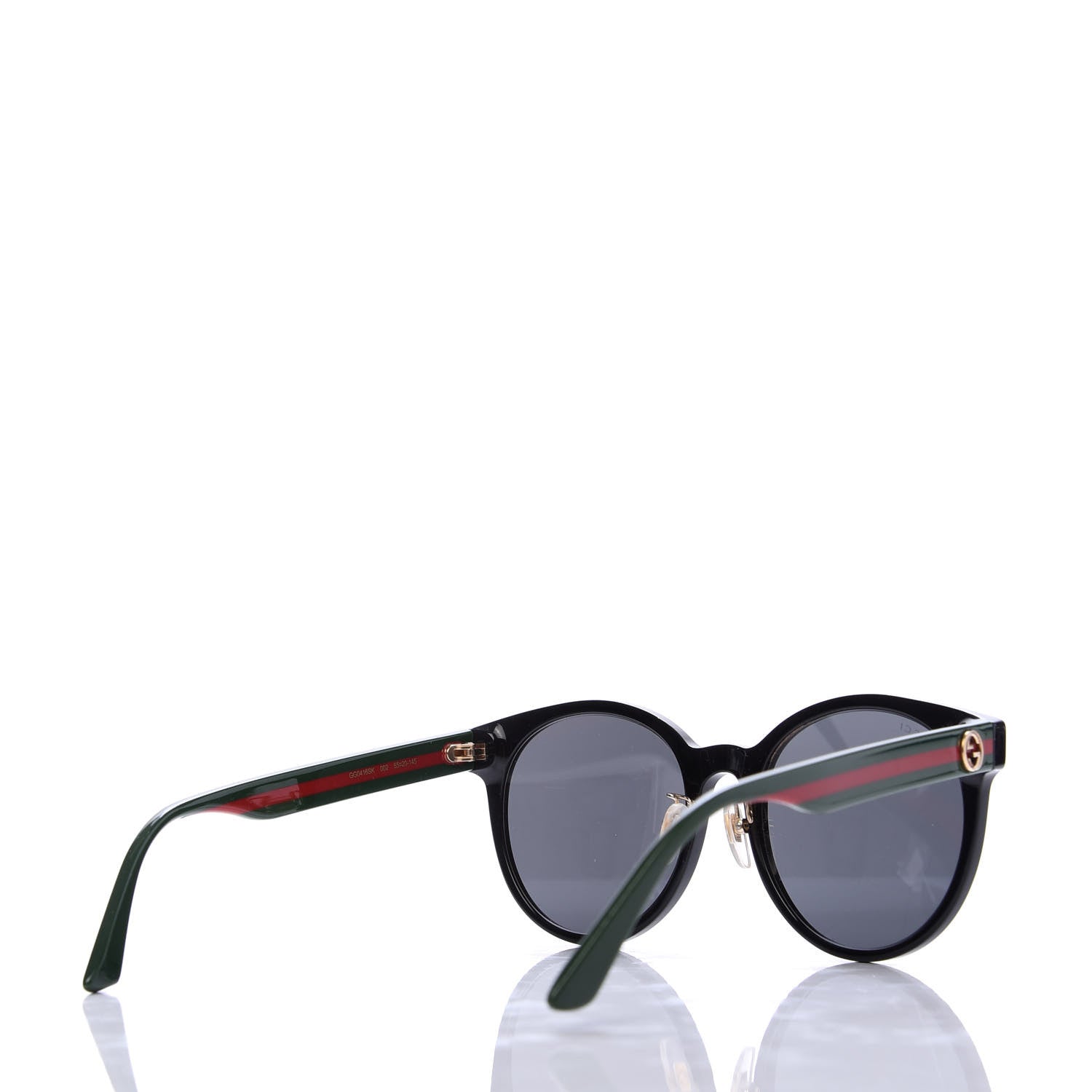Gucci Acetate GG Web Round Eye Sunglasses GG0854SK Black 4 of 8