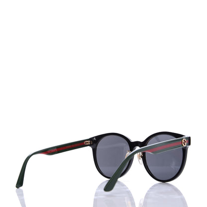 Gucci Acetate GG Web Round Eye Sunglasses GG0854SK Black 4 of 8