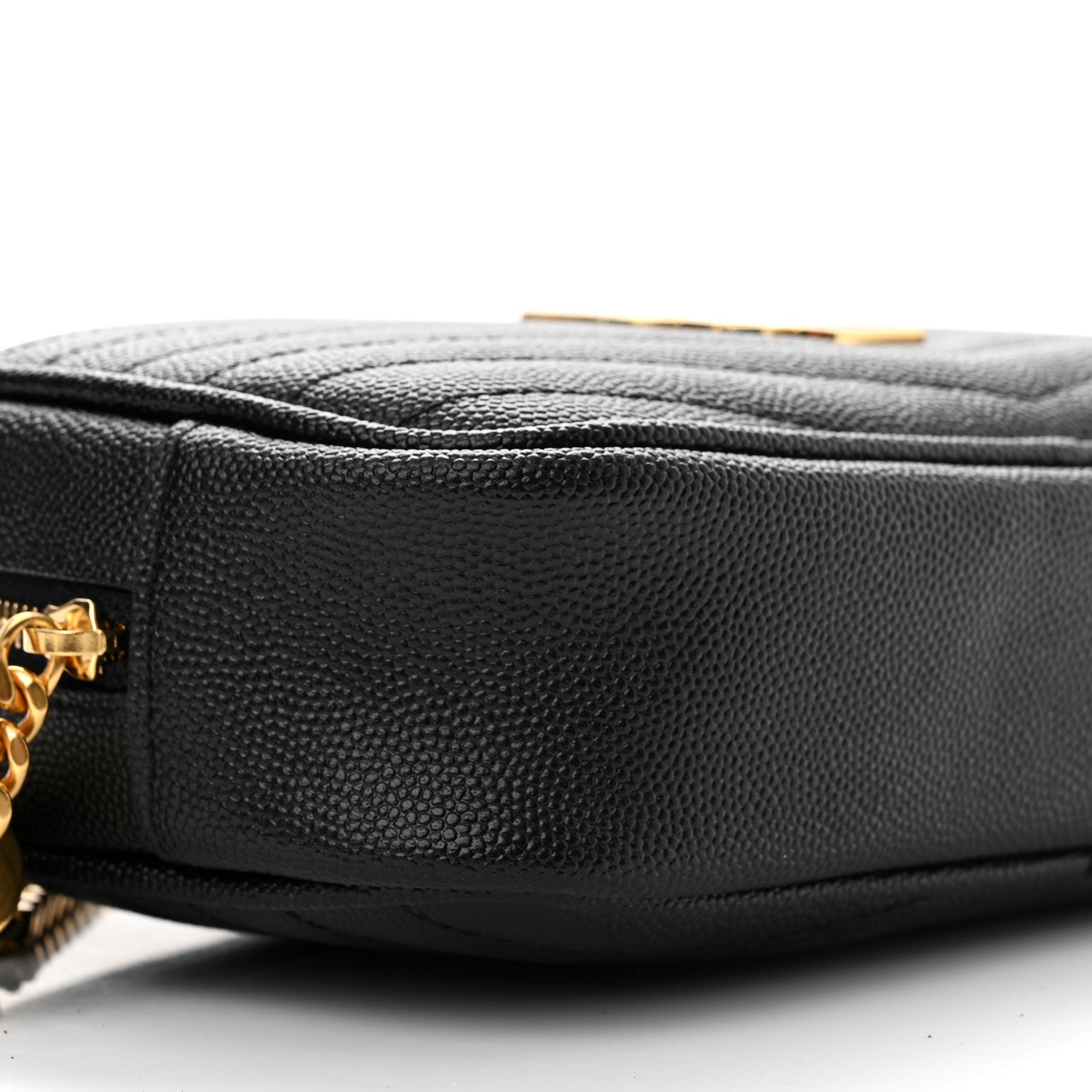 Saint Laurent Grain De Poudre Matelasse Monogram Mini Lou Camera Bag Black 9 of 10